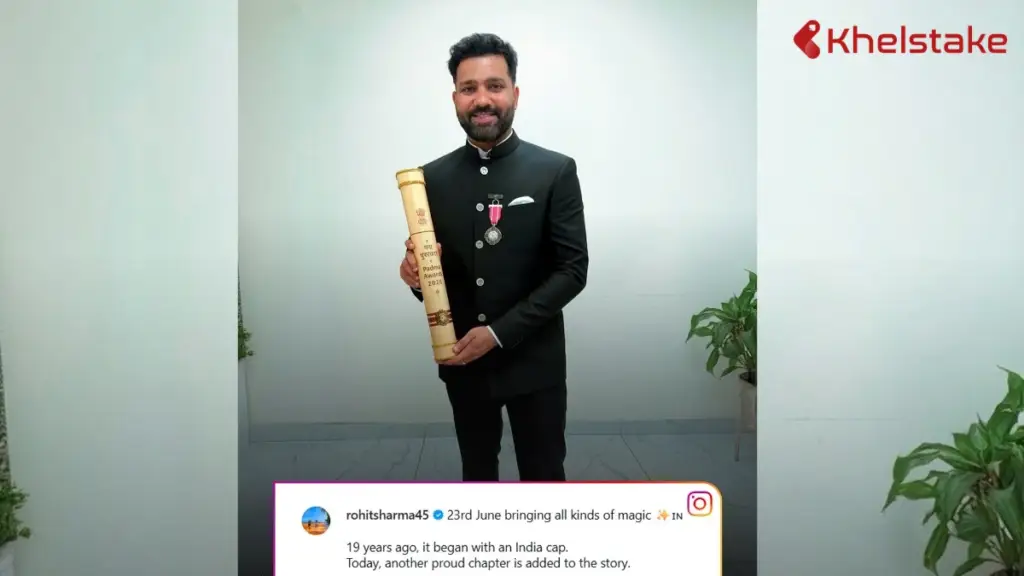 Rohit Sharma receives Padma Shri