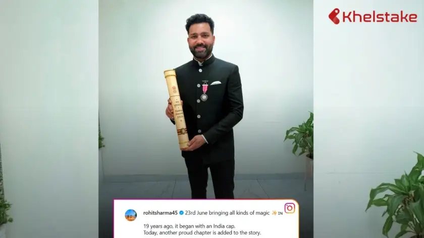 Rohit Sharma receives Padma Shri